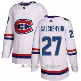 Män Ishockey Montreal Canadiens Tröja Alex Galchenyuk 27 Adidas 2017-2018 Vit Classic Authentic